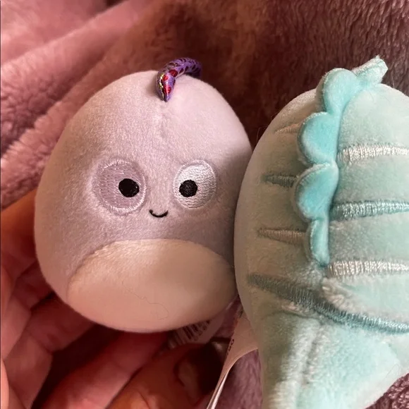 Squishmallows Mint Green and purple Plush Toy Set - Picture 5 of 9